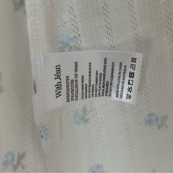 With Jean Brigette Top and Dylan Skirt Set in Blue Floral Pointelle - Picture 6 of 8